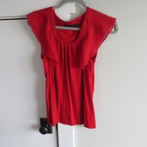 Limited Red Top - Size Small - Sheer Cap Sleeves